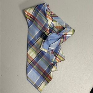 Tommy Hilfiger Plaid Silk Tie 58” Blue Green